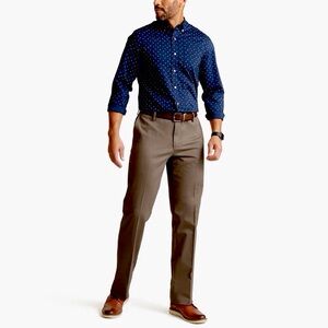 DOCKERS brown khakis straight fit relaxed men’s pants size 35 x 27